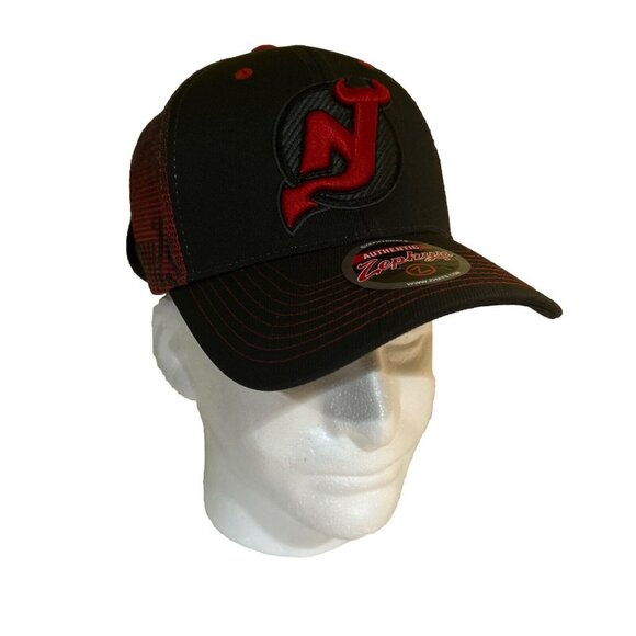 Zephyr NHL New Jersey Devils RARE "Jolt" Curved Bill Trucker Mesh Hat BRAND New